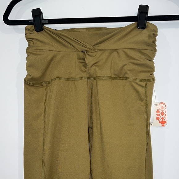 Free People Dusted Military High Rise Ankle Breathe Deeper Leggings size Small - Picture 6 of 16